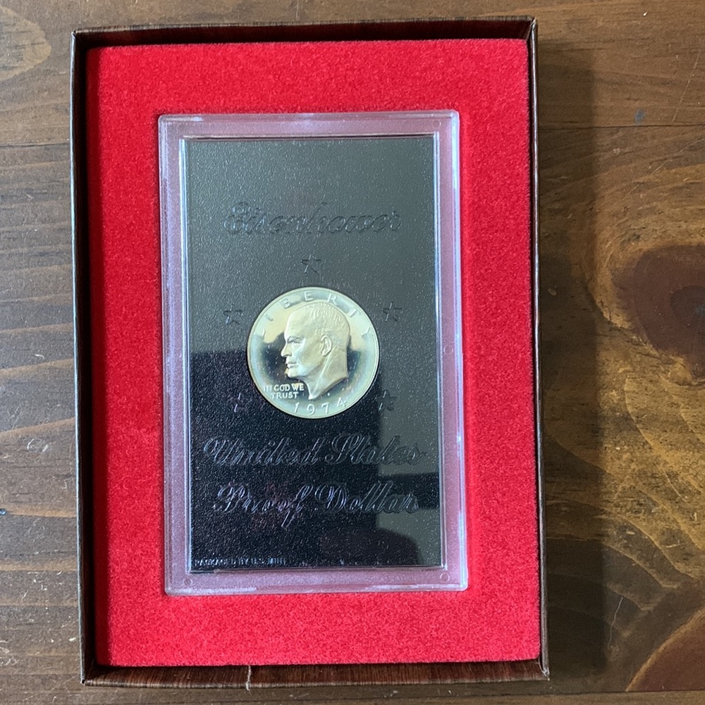 1974 Eisenhower Proof Dollar ’Brown Ike’ - Picture 2 of 7